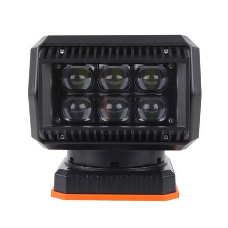Abrams 60W 6000 Lumen LED Searchlight Spotlight Permanent/Magnetic Mount Waterproof Search Light Flashlight - Remote Control High Beam Spot Lights for Car Boat Hunting Utility Construction Swat Truck